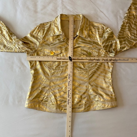 Just B  Gold Animal‎ Print Jacket Sz L - Picture 3 of 9